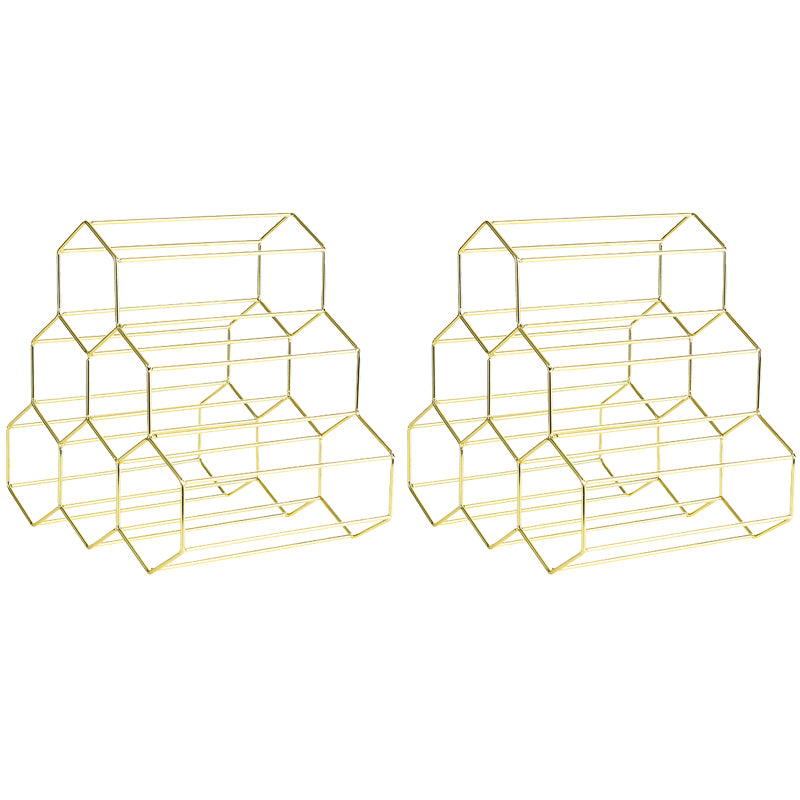 Contemporary Iron Wine Bottle Rack Countertop Bottle Holder for Kitchen