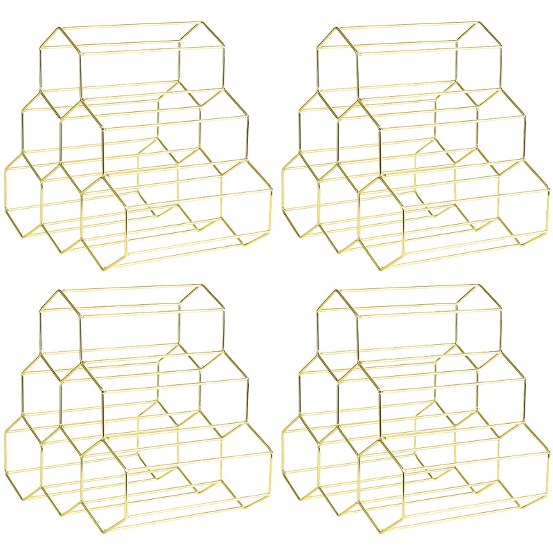 Contemporary Iron Wine Bottle Rack Countertop Bottle Holder for Kitchen