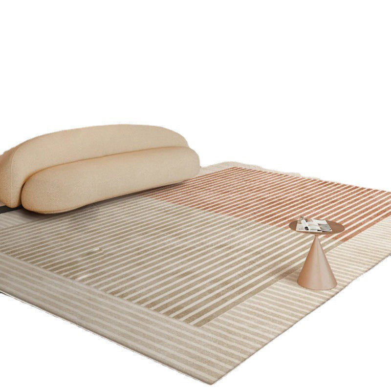 Beige Modern Carpet Polyester Color Lump Area Carpet Washable Carpet for Drawing Room