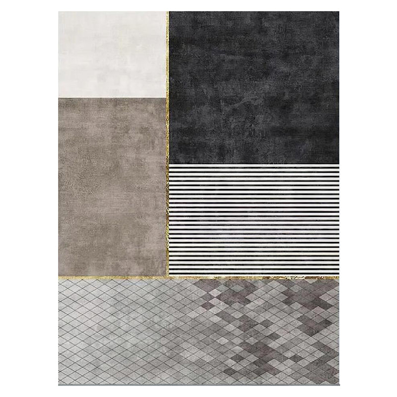 Light Brown Graphic Rug Polyester Modern Rug Washable Rug for Drawing Room