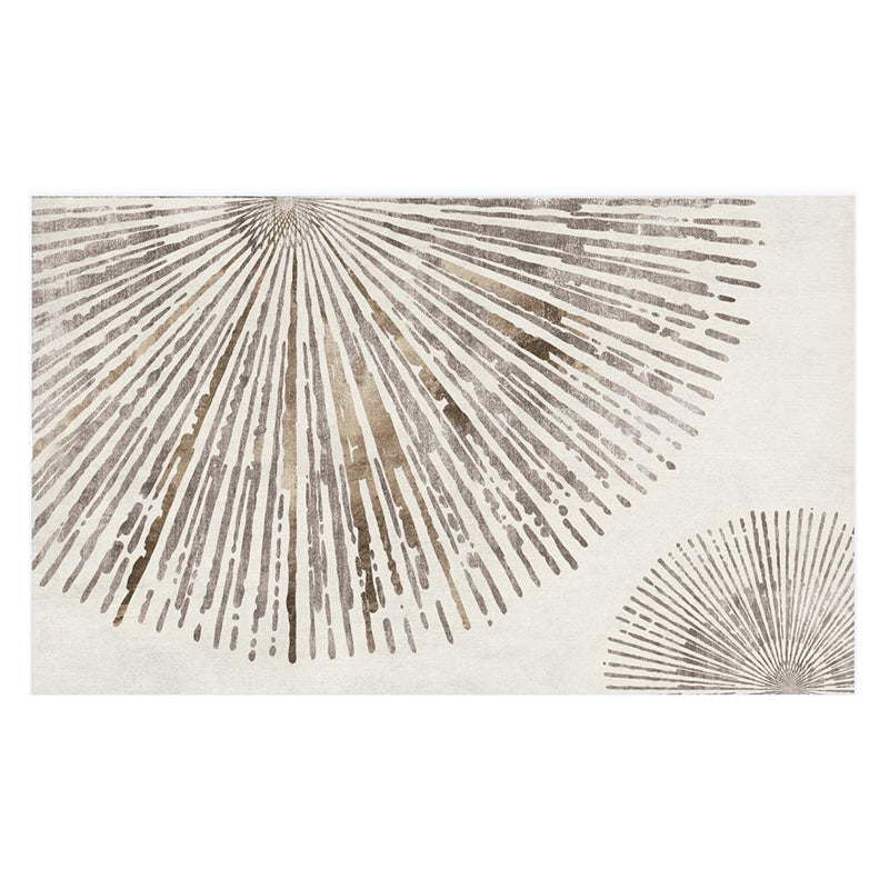 Light Brown Graphic Rug Polyester Modern Rug Washable Rug for Drawing Room