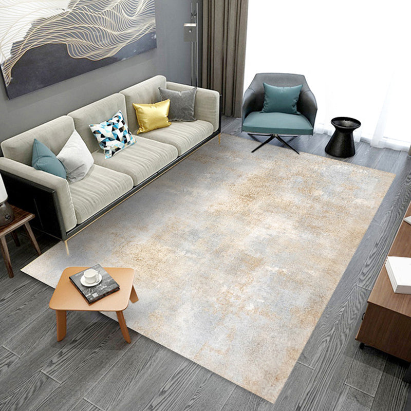 Modern Graphic Rug Polyester Beige Rug Washable Rug for Drawing Room