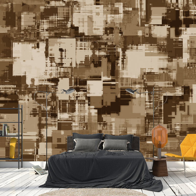 Modern Illustration Mural Wallpaper Abstract Style Environment Friendly Bedroom Wall Mural