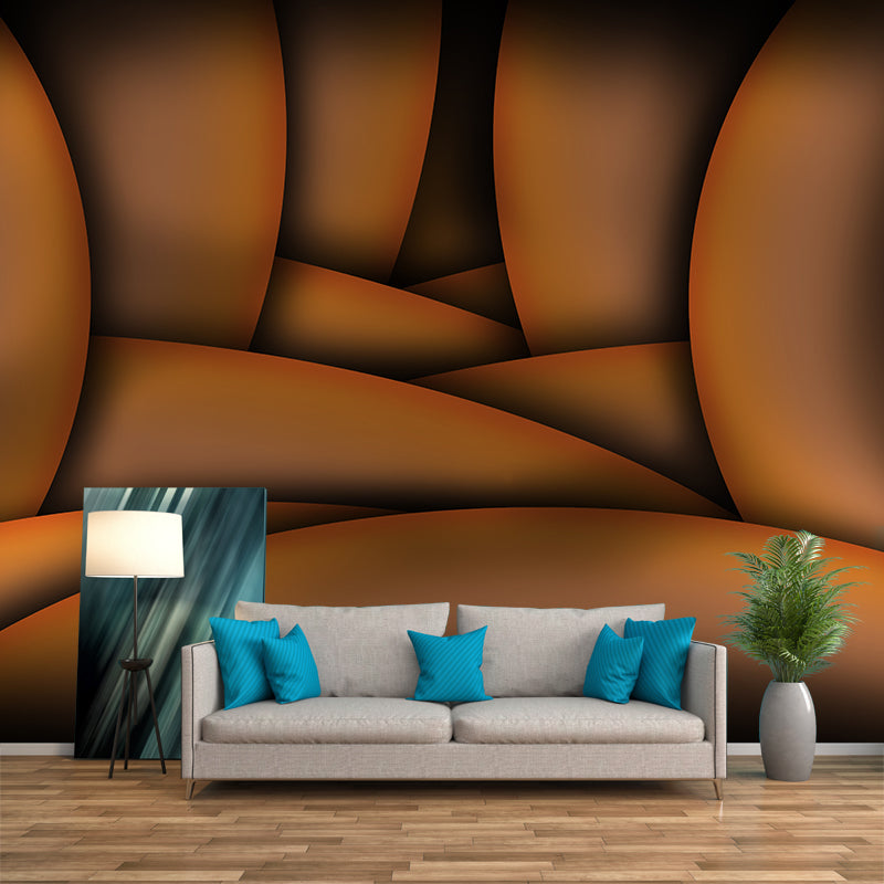 Illustration Stain Resistant Mural Wallpaper Geometric Pattern Sleeping Room Wall Mural