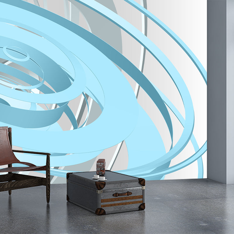 Illustration Stain Resistant Mural Wallpaper Geometric Pattern Sleeping Room Wall Mural