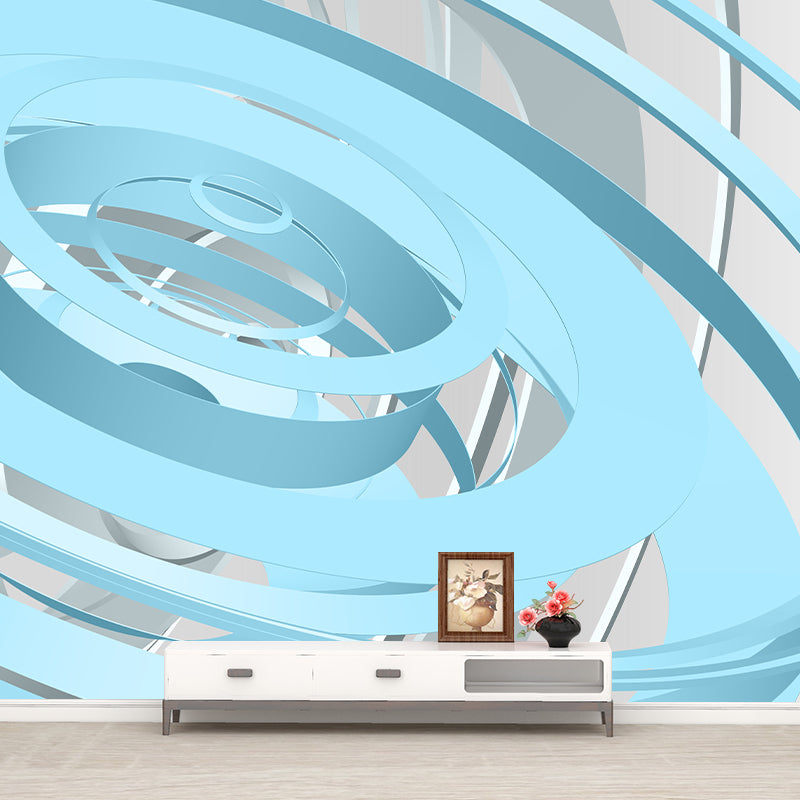 Illustration Stain Resistant Mural Wallpaper Geometric Pattern Sleeping Room Wall Mural