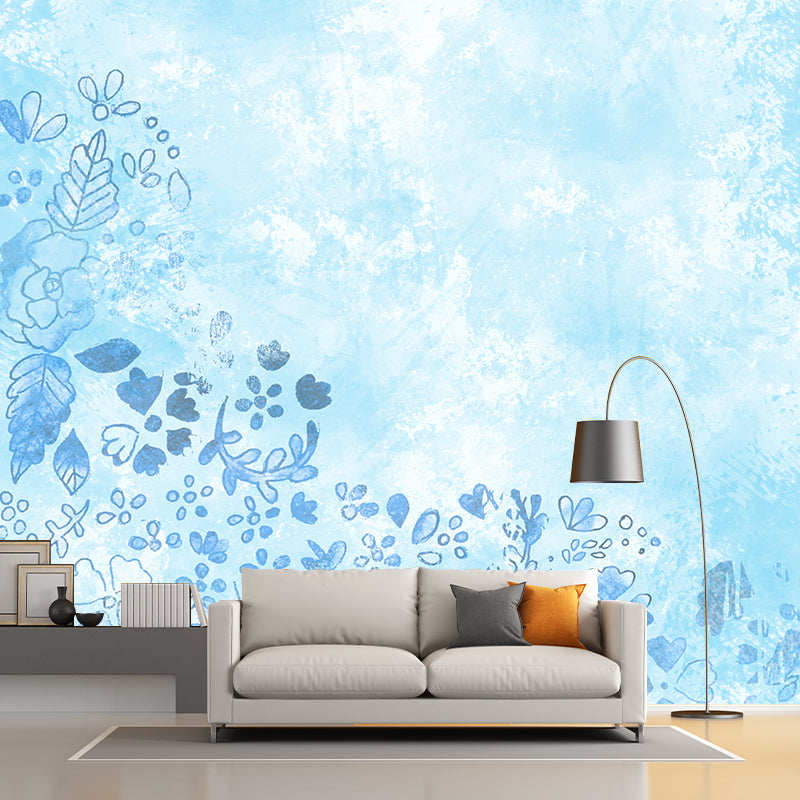 Plant Mildew Resistant Wallpaper Illustration Sleeping Room Wall Mural