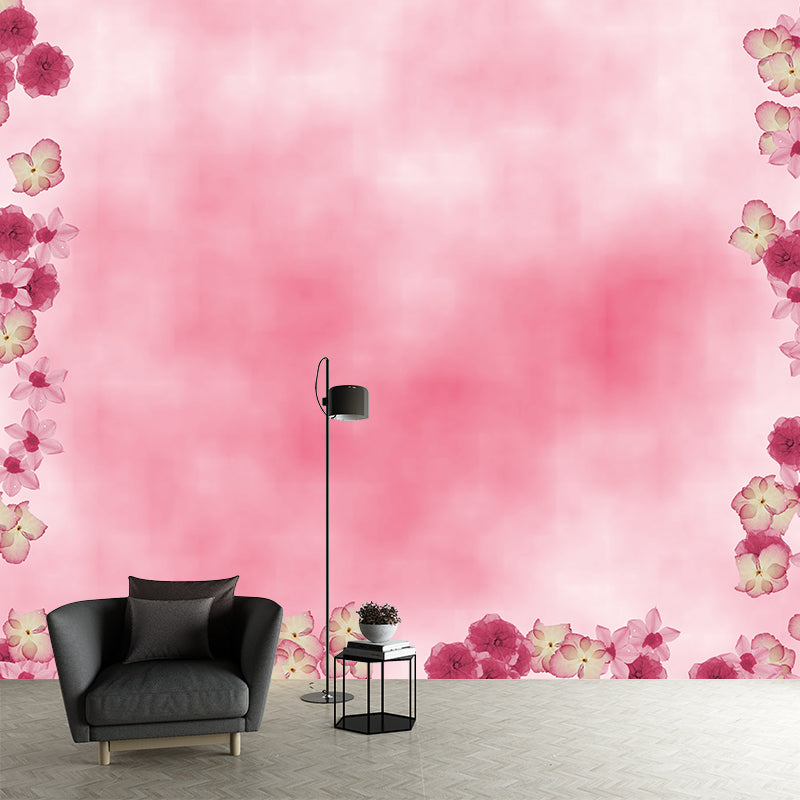 Environment Friendly Mural Wallpaper Flowers Pattern Bedroom Wall Mural