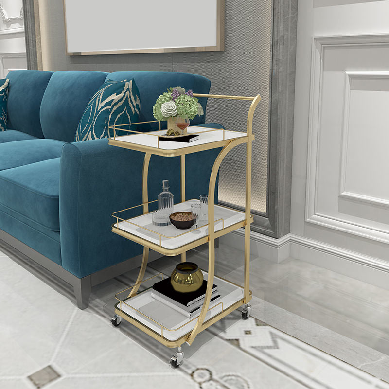 Contemporary Prep Table Rolling Rectangle Metal Prep Table for Kitchen