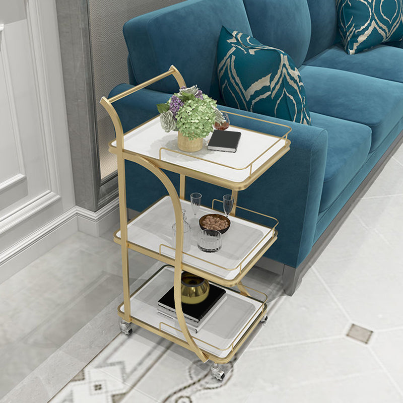 Contemporary Prep Table Rolling Rectangle Metal Prep Table for Kitchen