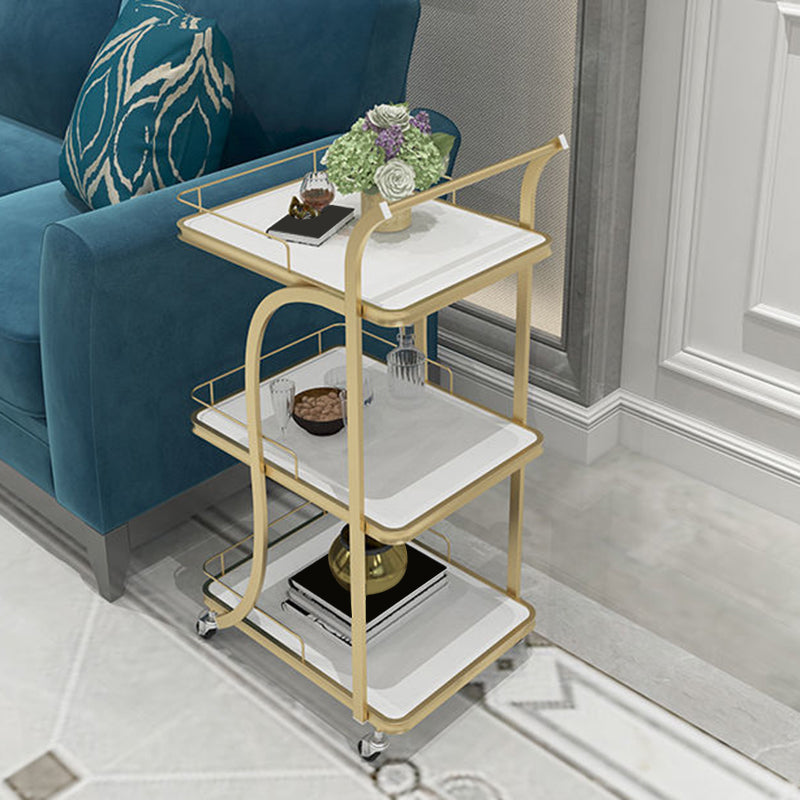 Contemporary Prep Table Rolling Rectangle Metal Prep Table for Kitchen