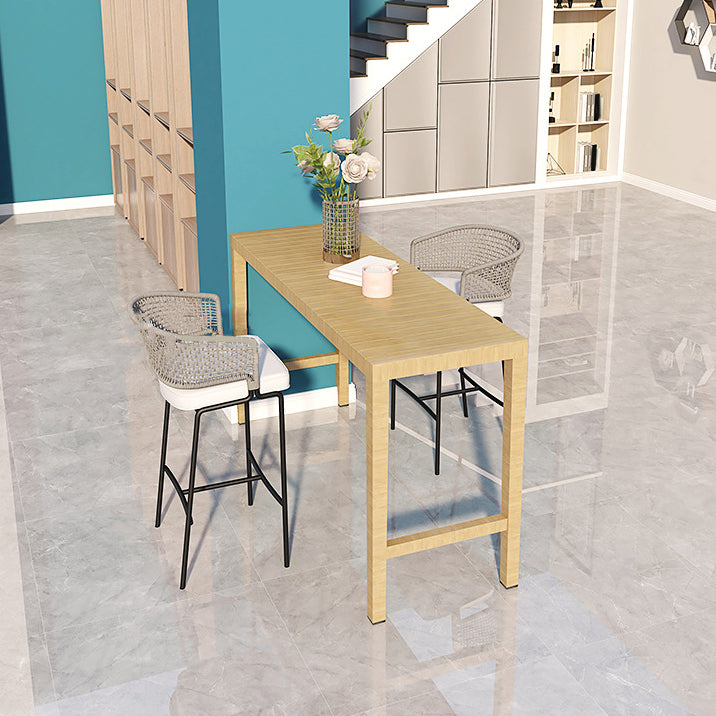 Modern Solid Wood Bar Table Set 1/3/5 Pieces Bistro Table Set for Outdoor