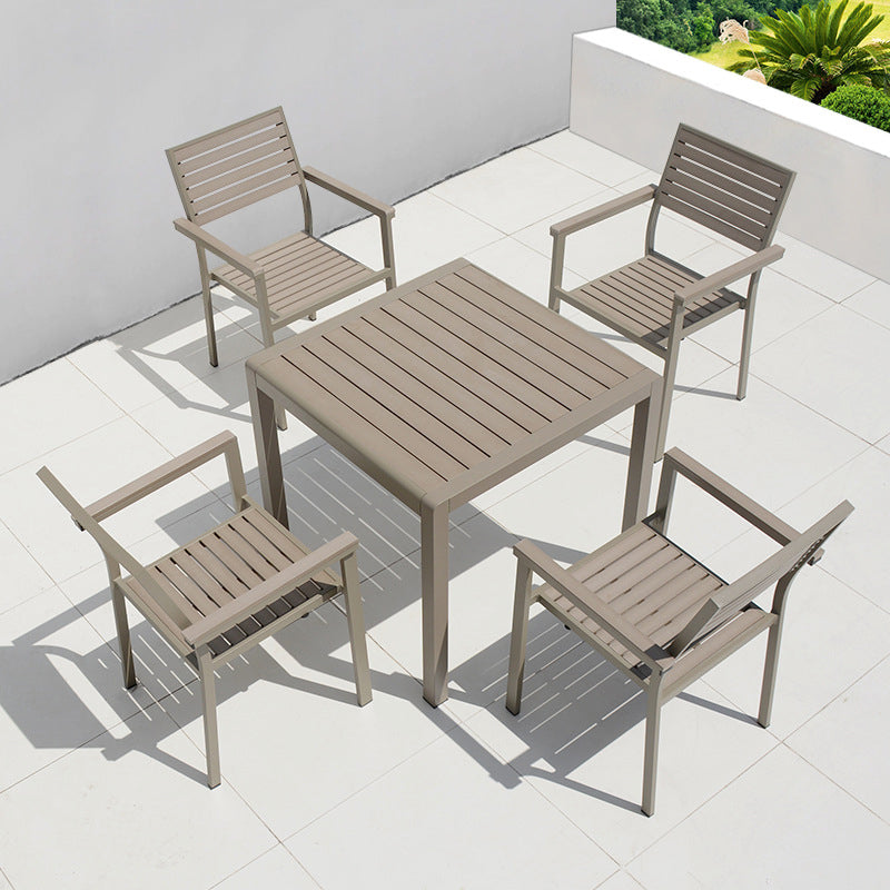 Modern Style Dining Set 1/4/5/7 Pieces Reclaimed Wood Dining Table Set for Outdoor