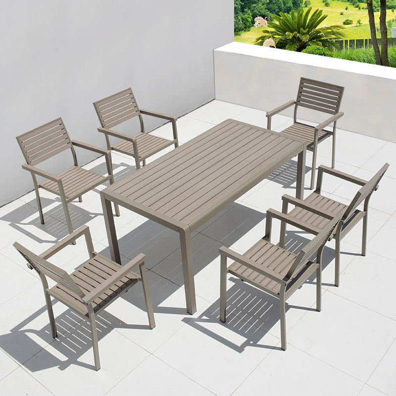 Modern Style Dining Set 1/4/5/7 Pieces Reclaimed Wood Dining Table Set for Outdoor