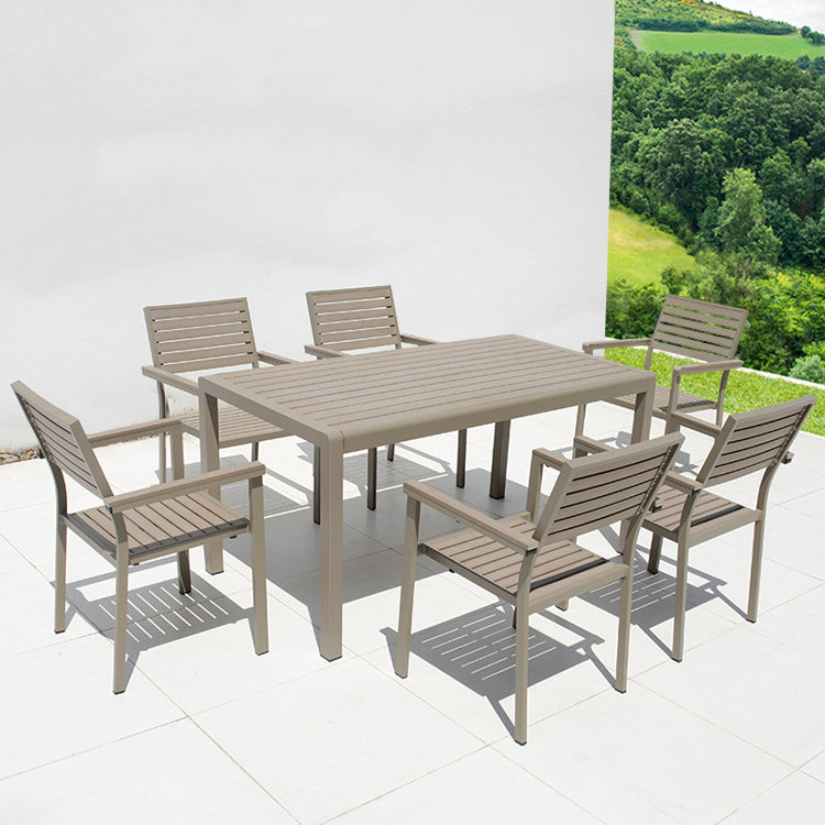 Modern Style Dining Set 1/4/5/7 Pieces Reclaimed Wood Dining Table Set for Outdoor