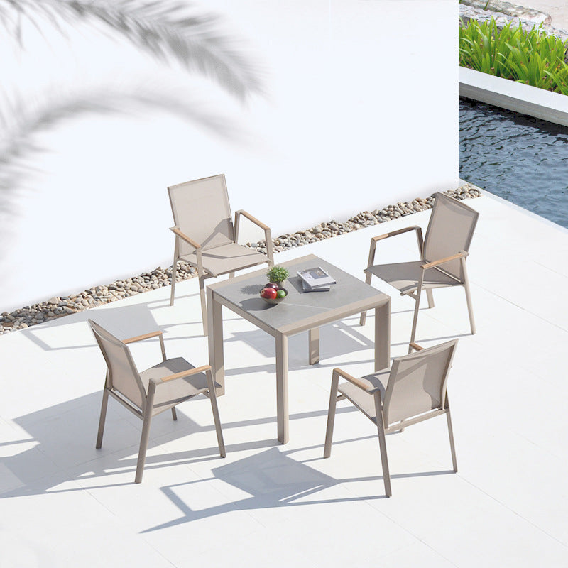 Bohemian 1/4/5/7 Pieces Dining Set Stone Dining Table Set for Outdoor