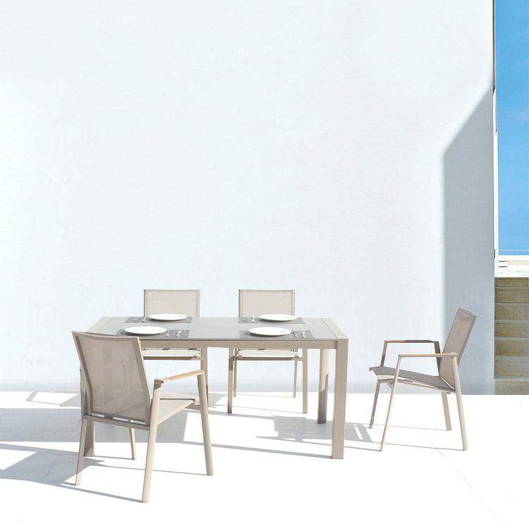 Bohemian 1/4/5/7 Pieces Dining Set Stone Dining Table Set for Outdoor