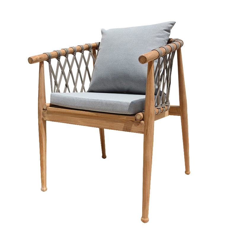 Bohemian Style Dining Set 1/4/5 Pieces Wood Dining Table Set for Patio