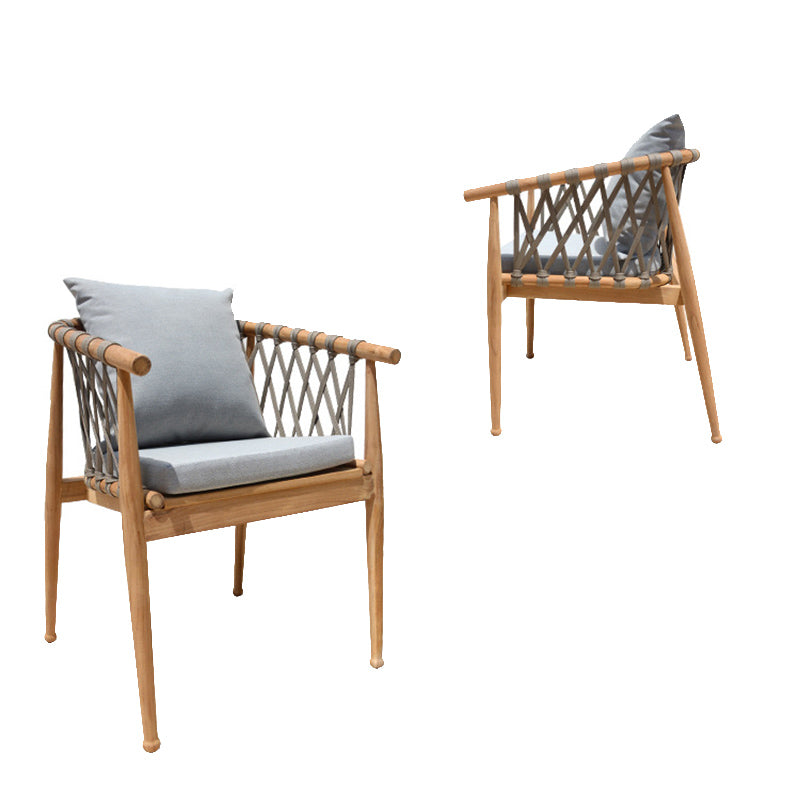 Bohemian Style Dining Set 1/4/5 Pieces Wood Dining Table Set for Patio