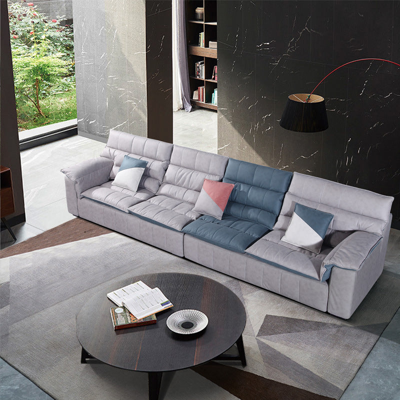 Scandinavian Gray 3/4-seat Sectional Pillow Top Arm Sectional Sofa