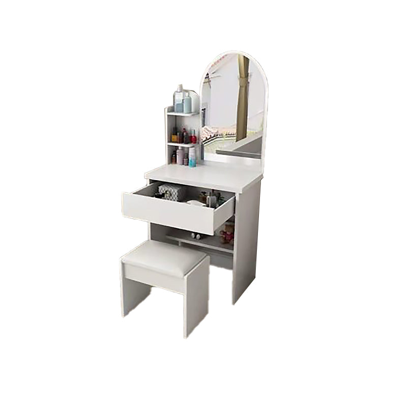 Wooden Vanity Table with 1 Storage Drawer Makeup Table with Mirror