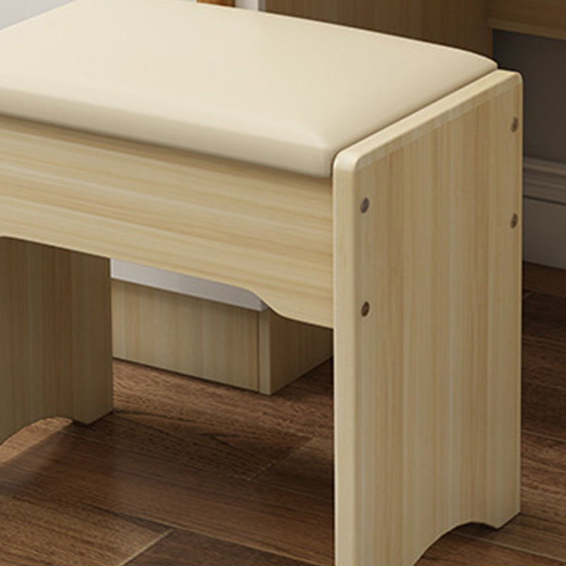 Wooden Vanity Table with 1 Storage Drawer Makeup Table with Mirror