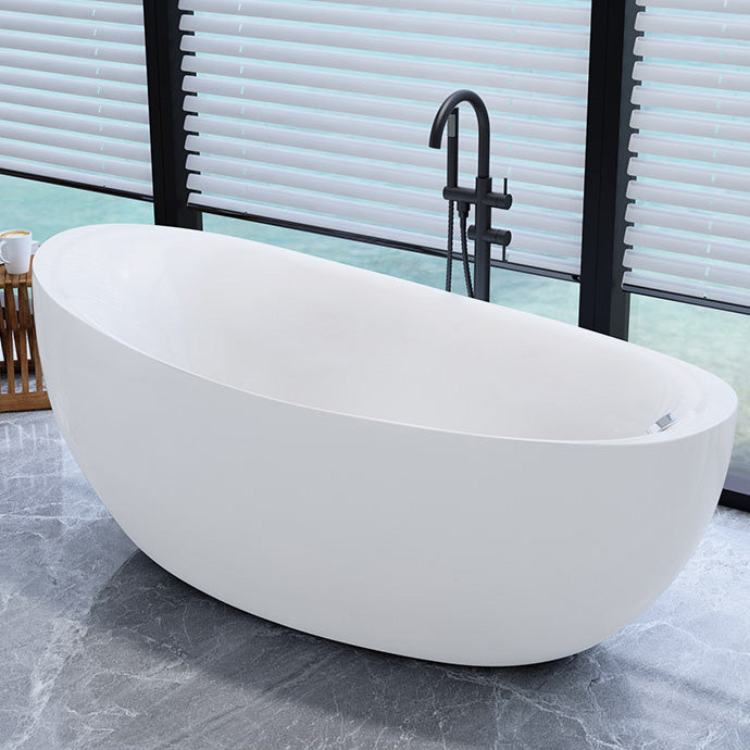 Bathroom Modern Single Slipper Bathtub Stand Alone Acrylic Bath Tub