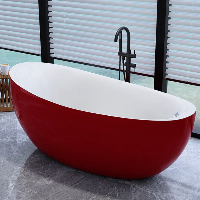 Bathroom Modern Single Slipper Bathtub Stand Alone Acrylic Bath Tub
