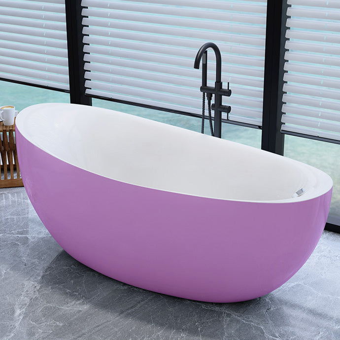 Bathroom Modern Single Slipper Bathtub Stand Alone Acrylic Bath Tub