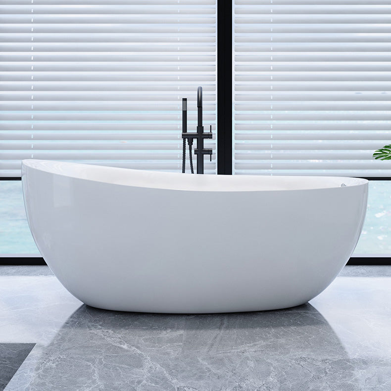 Bathroom Modern Single Slipper Bathtub Stand Alone Acrylic Bath Tub