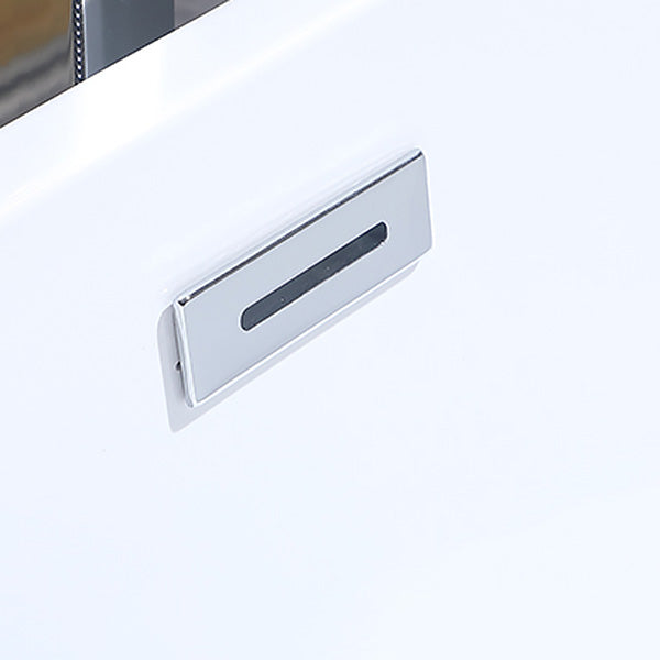 Freestanding Soaking Bathtub White Center Drain Acrylic Bath Tub