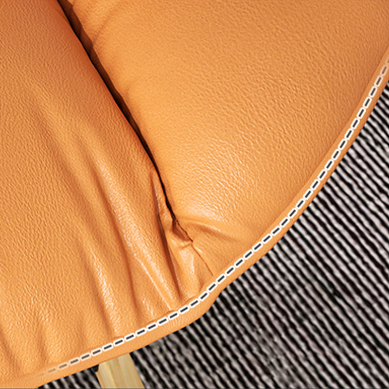 Modern Rocker Upholstered Tufted Cushions Wingback Glider with Dark Leg