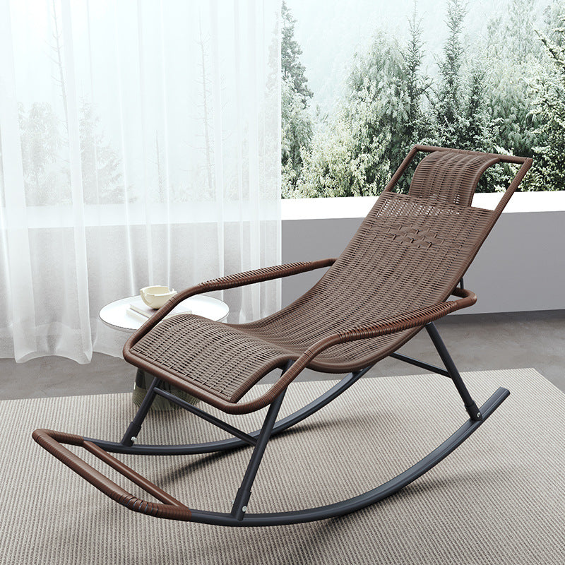 Modern Reclining Rocker Chair Wicker Rocking Chair for Home Decor