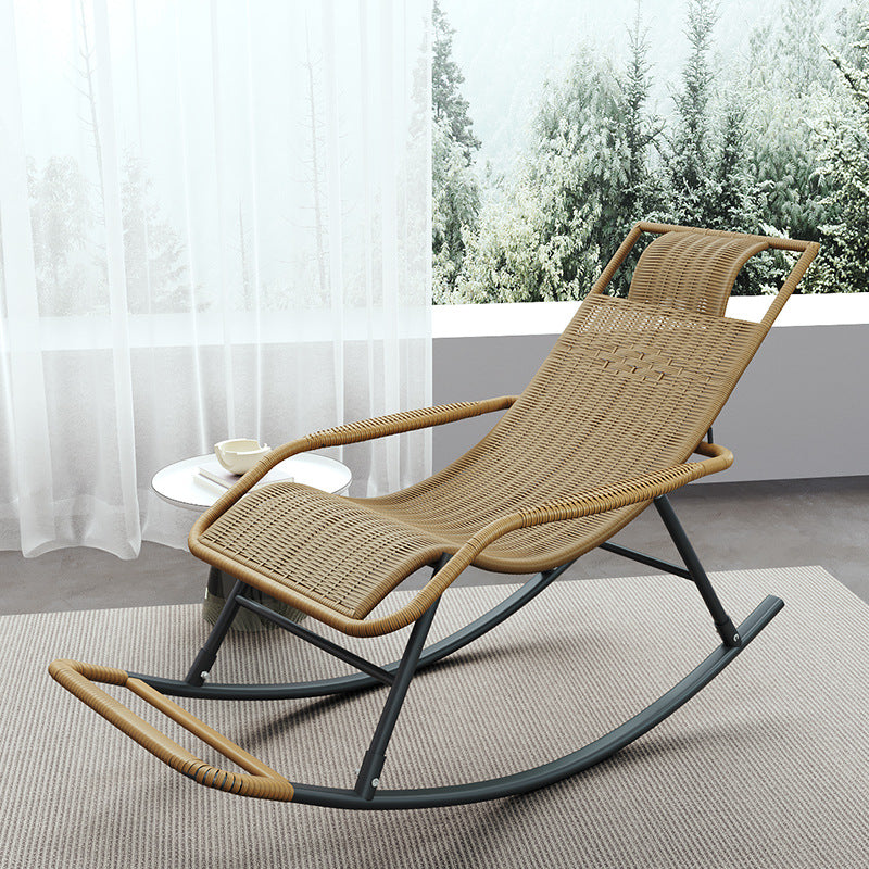 Modern Reclining Rocker Chair Wicker Rocking Chair for Home Decor