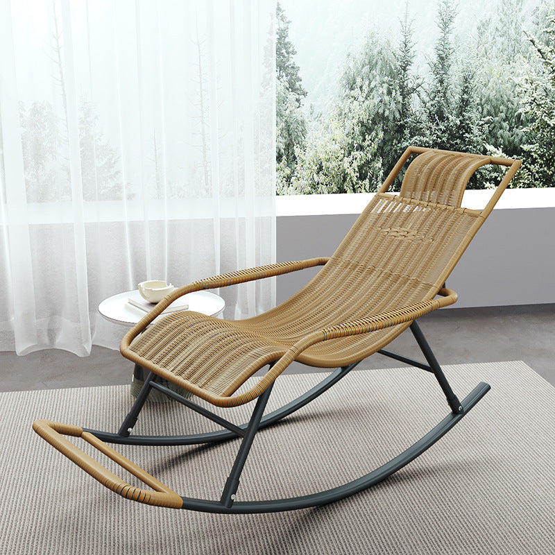 Modern Reclining Rocker Chair Wicker Rocking Chair for Home Decor