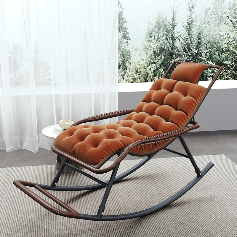Modern Reclining Rocker Chair Wicker Rocking Chair for Home Decor