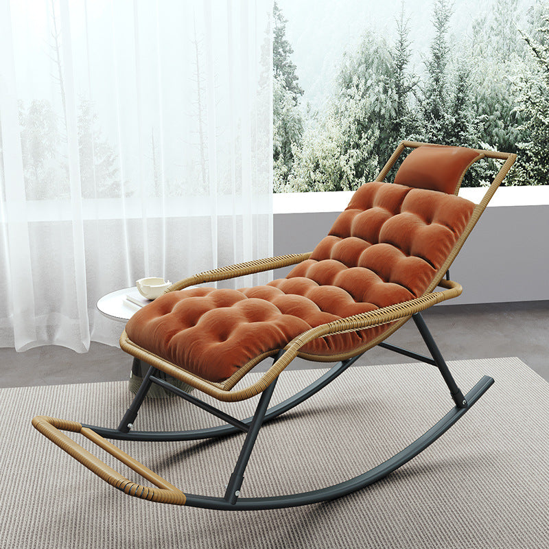 Modern Reclining Rocker Chair Wicker Rocking Chair for Home Decor