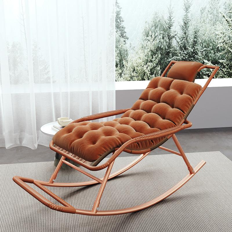 Modern Reclining Rocker Chair Wicker Rocking Chair for Home Decor