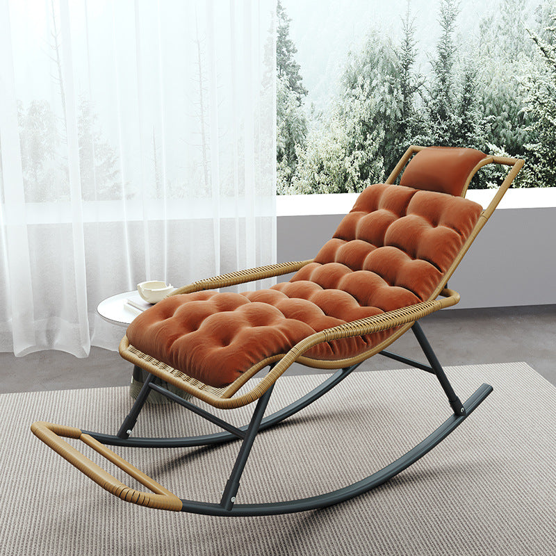 Modern Reclining Rocker Chair Wicker Rocking Chair for Home Decor