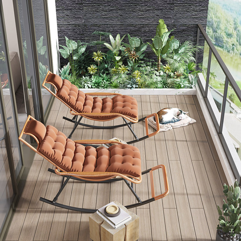 Modern Reclining Rocker Chair Wicker Rocking Chair for Home Decor