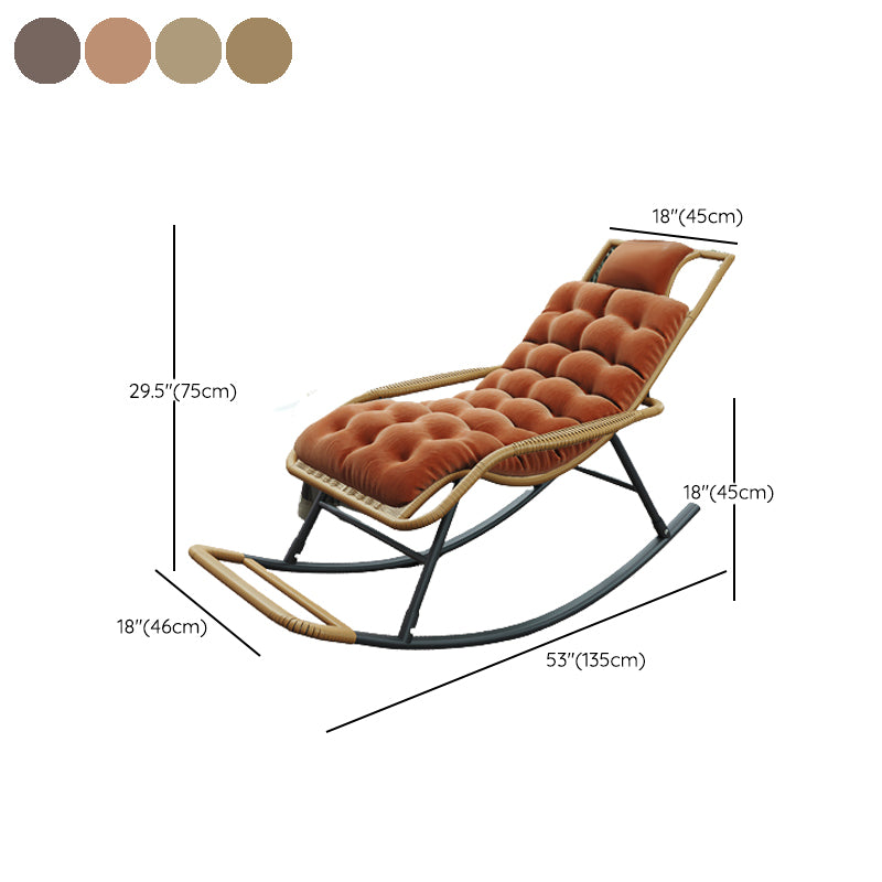 Modern Reclining Rocker Chair Wicker Rocking Chair for Home Decor