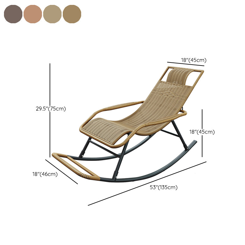 Modern Reclining Rocker Chair Wicker Rocking Chair for Home Decor