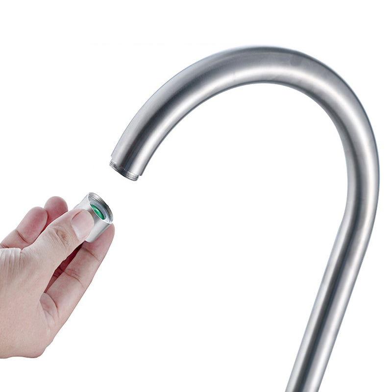 Contemporary Single Handle Bar Faucet Pull-down Wall-mounted Faucet in Chrome