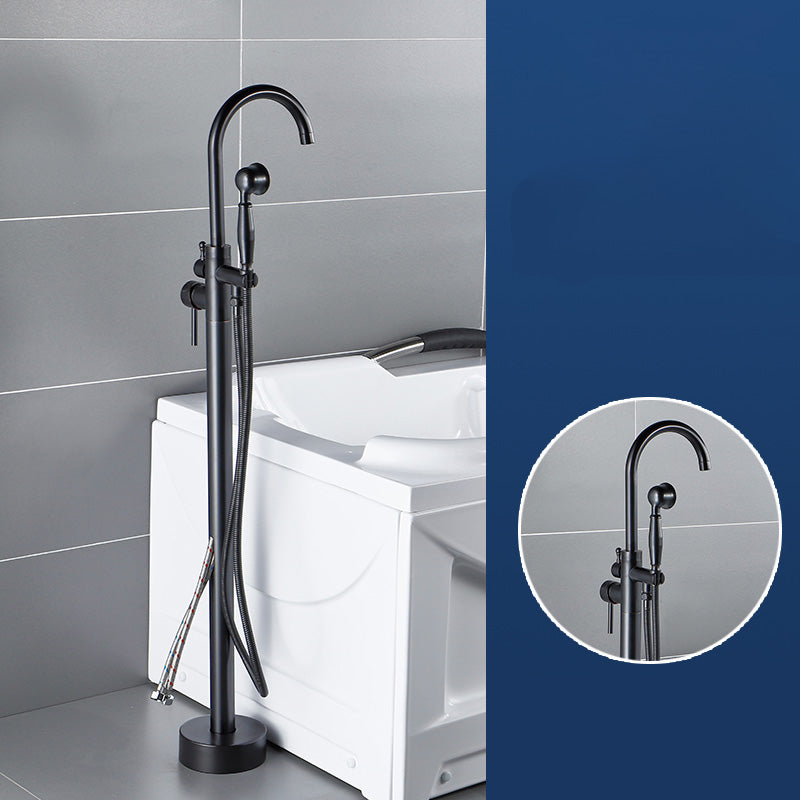 Modern Freestanding Tub Filler Trim Brass Floor Mounted Freestanding Bathtub Faucet