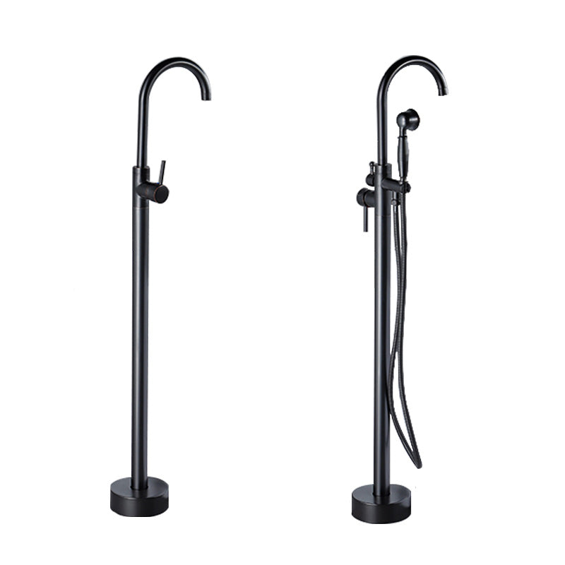 Modern Freestanding Tub Filler Trim Brass Floor Mounted Freestanding Bathtub Faucet