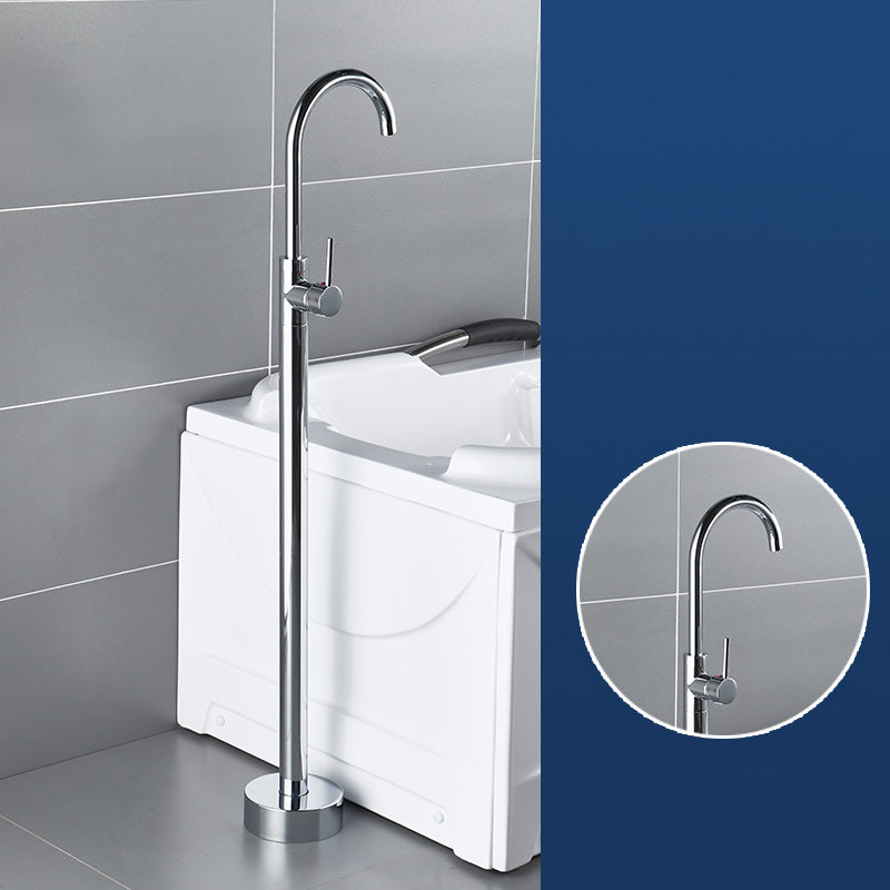 Modern Freestanding Tub Filler Trim Brass Floor Mounted Freestanding Bathtub Faucet