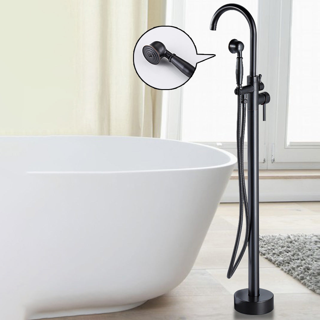 Modern Freestanding Tub Filler Trim Brass Floor Mounted Freestanding Bathtub Faucet