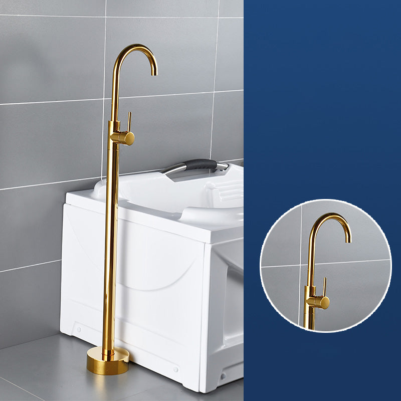 Modern Freestanding Tub Filler Trim Brass Floor Mounted Freestanding Bathtub Faucet