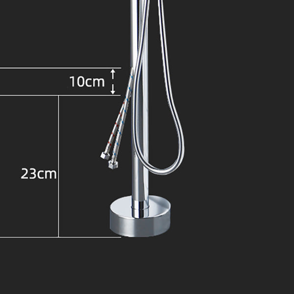 Modern Freestanding Tub Filler Trim Brass Floor Mounted Freestanding Bathtub Faucet