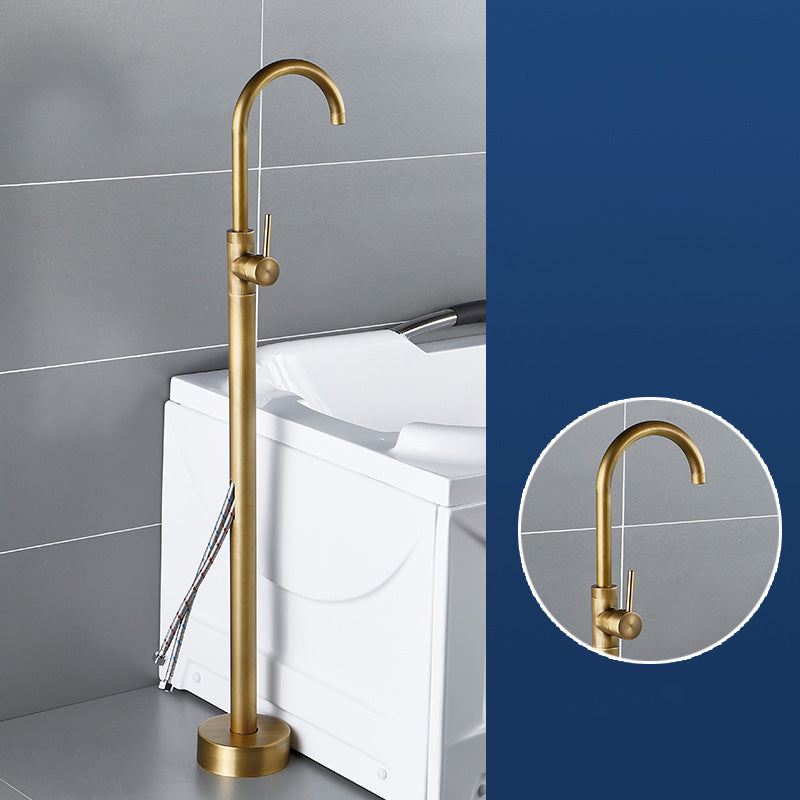 Modern Freestanding Tub Filler Trim Brass Floor Mounted Freestanding Bathtub Faucet